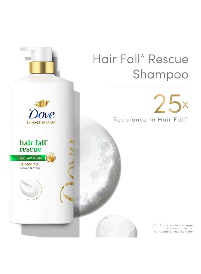 Dove Hair Fall Rescue Shampoo 1 L|| For Damaged Hair|| Hair Fall Control for Thicker Hair - Mild Daily Anti Hair Fall Shampoo for Men & Women - Image 3